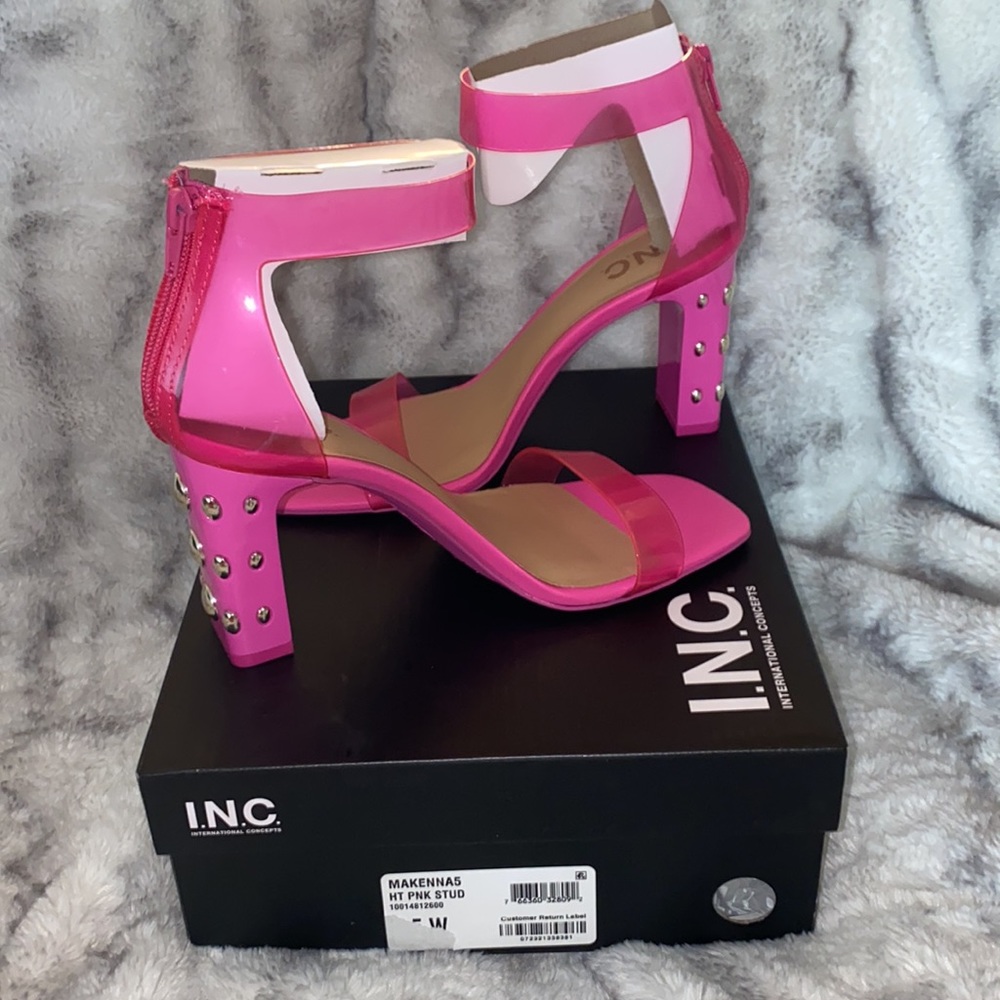 I.N.C. Makenna 5 Hot Pink Studded Heal